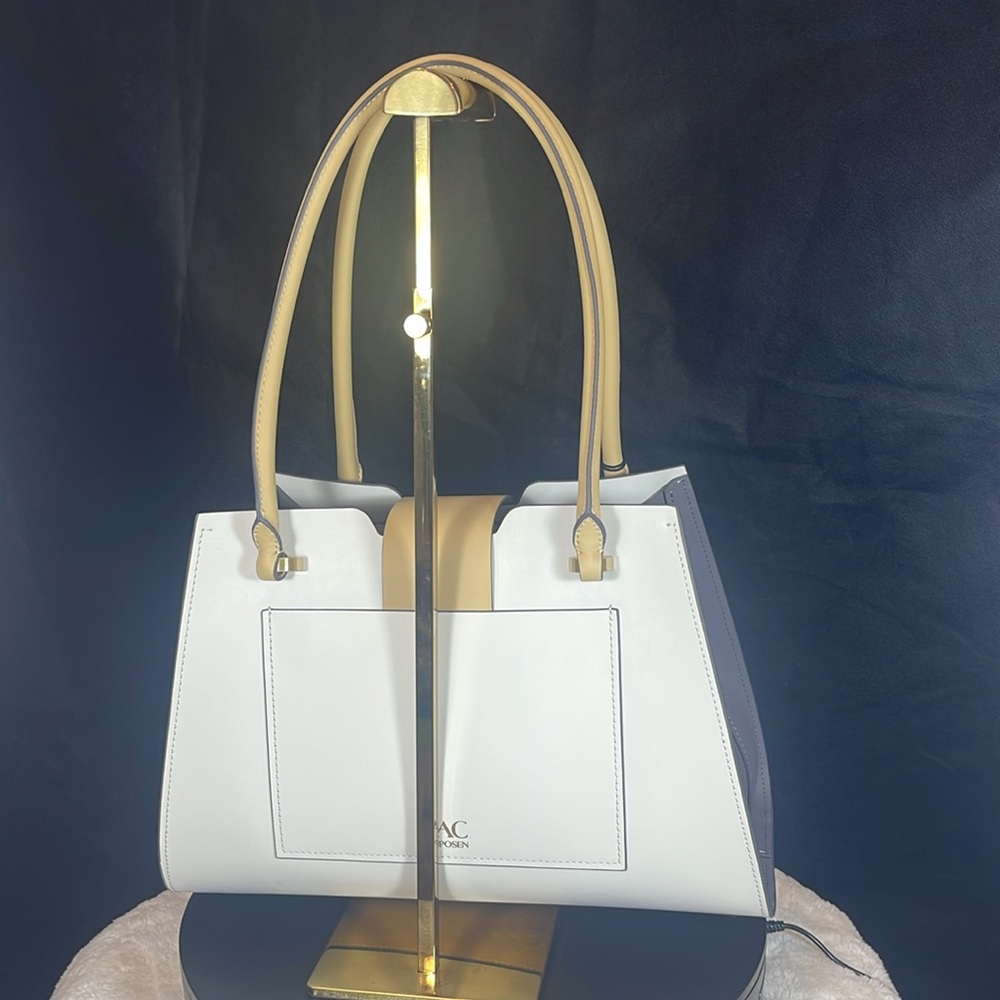 ZAC ( Zac Posen ) NWT , EARTHA MEDIUM , TOTE , off white, CHARCOAL Color. - Picture 4 of 16